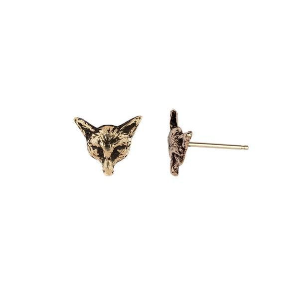 14k Gold Fox Earrings for Women - Elegant Animal Jewelry for Daily Wear, Parties & Gifts