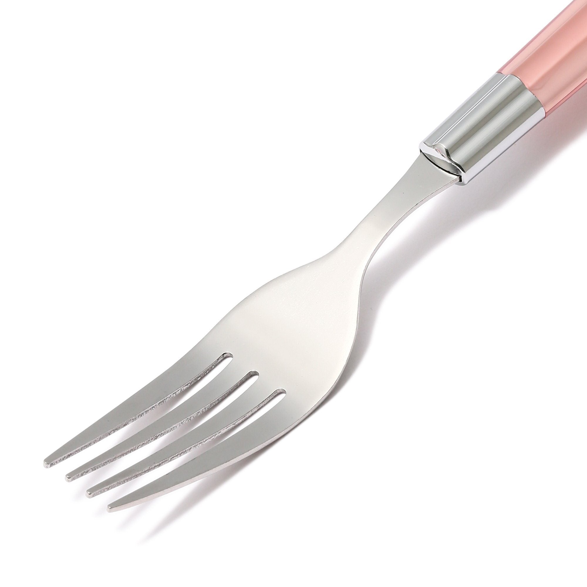 Connie Cutlery Set - 8-Piece Stainless Steel Knife Set with Layered Pink Handle - Perfect for Kitchen, Dining, and Gift Giving