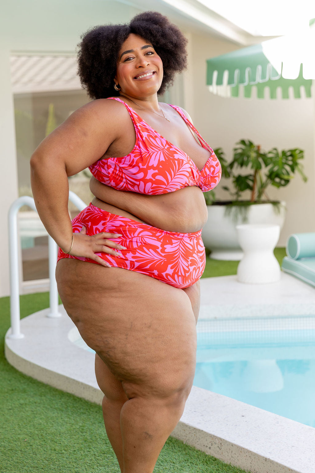 Burleigh Pink Jungle Bikini Top - Women's Swimwear for Beach, Pool & Summer Vacations