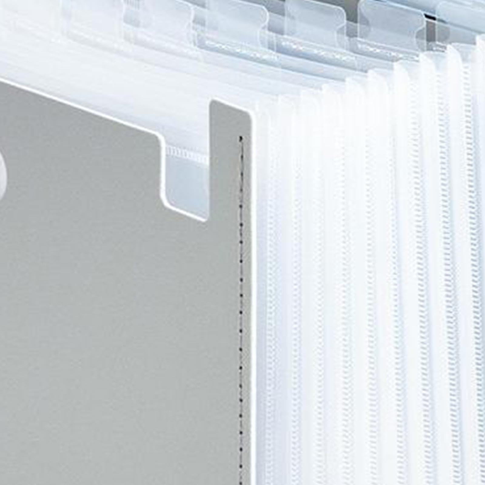 Oshhni Accordion File Organizer - Expanding File Folder with 12 Pockets, Letter Size, Gray - Perfect for Office, School, Home Document Storage & Organization