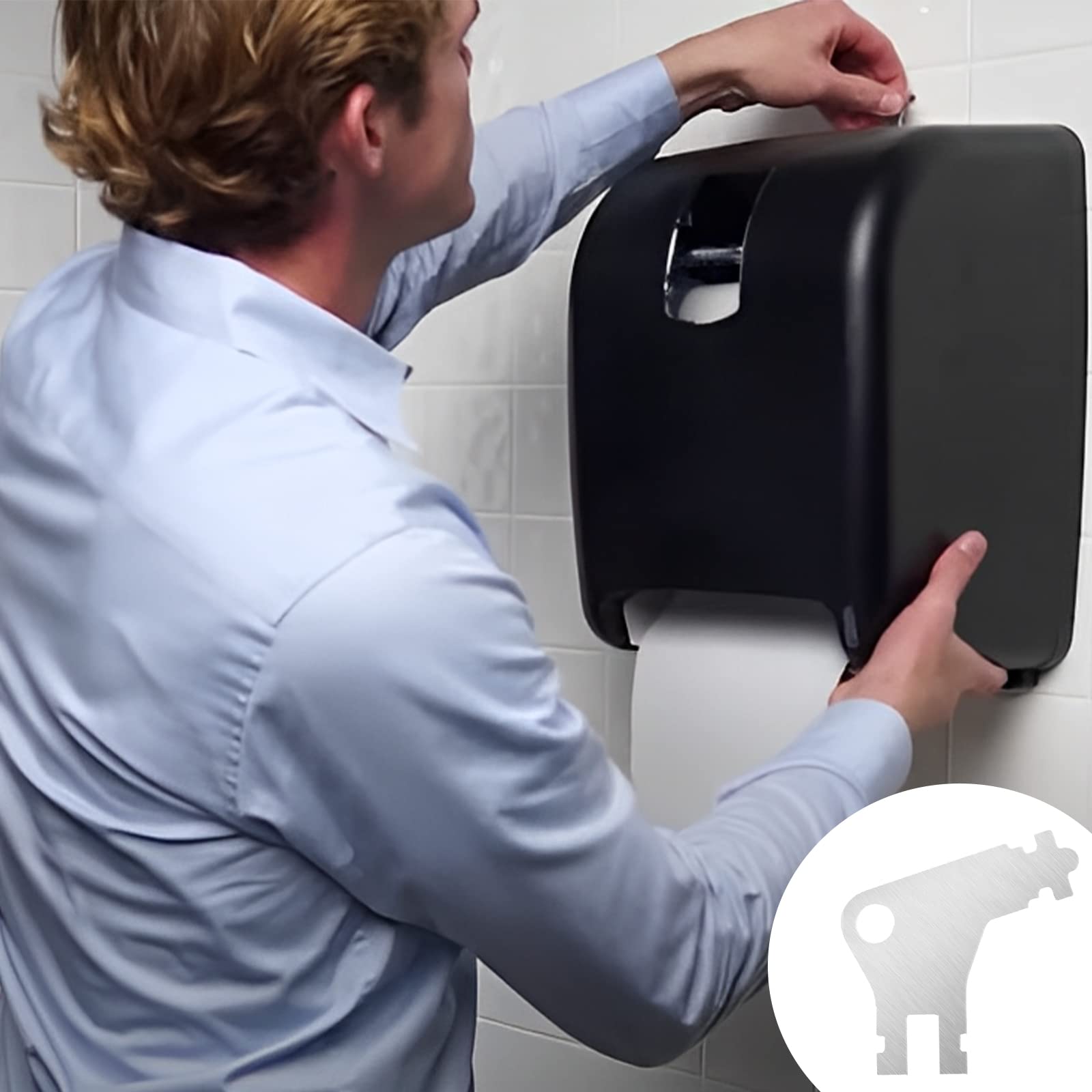 12-Pack Universal Paper Towel Dispenser Replacement Keys - Compatible with Georgia Pacific Toilet Paper Dispensers & Most Standard Models - Perfect for Restrooms, Offices, Schools, and Public Facilities