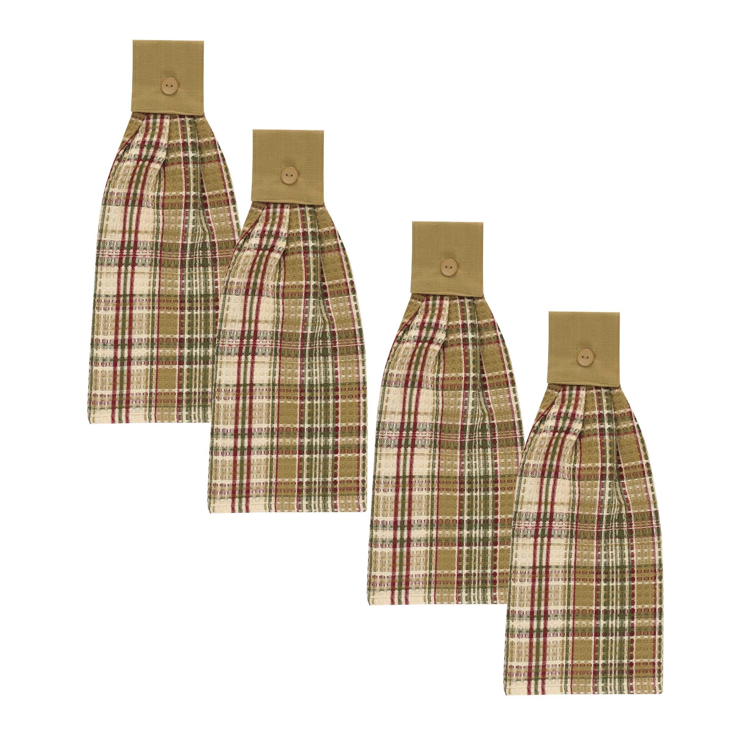 Park Designs Thyme Hand Towel Set of 4 - 100% Cotton Kitchen Towels, Soft & Absorbent - Perfect for Bathroom, Kitchen & Guest Room Decor