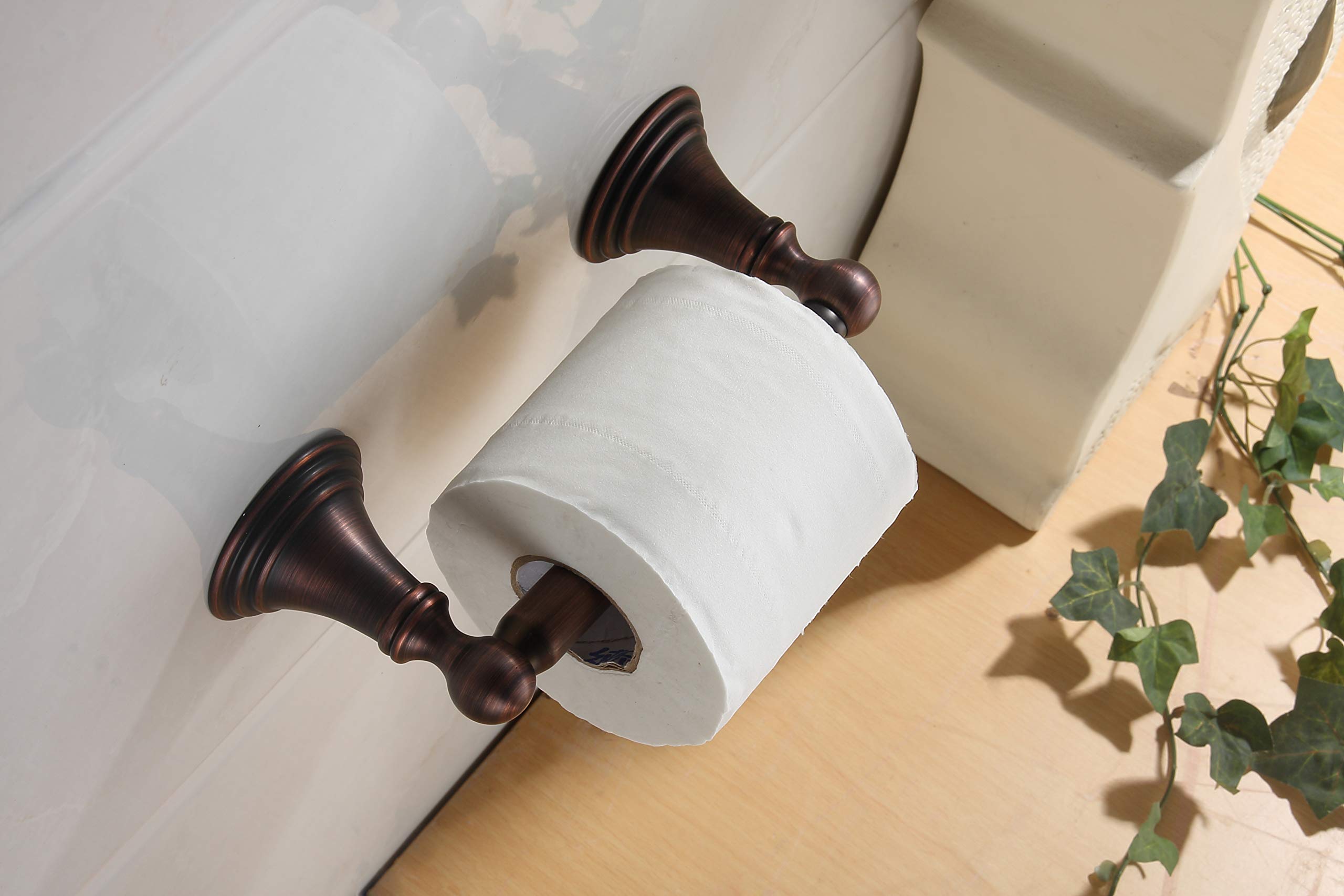 Paradise Bathworks 62377 Eden Toilet Paper Holder in Venetian Bronze - Modern Bathroom Tissue Roll Stand for Home, Hotel & Restrooms