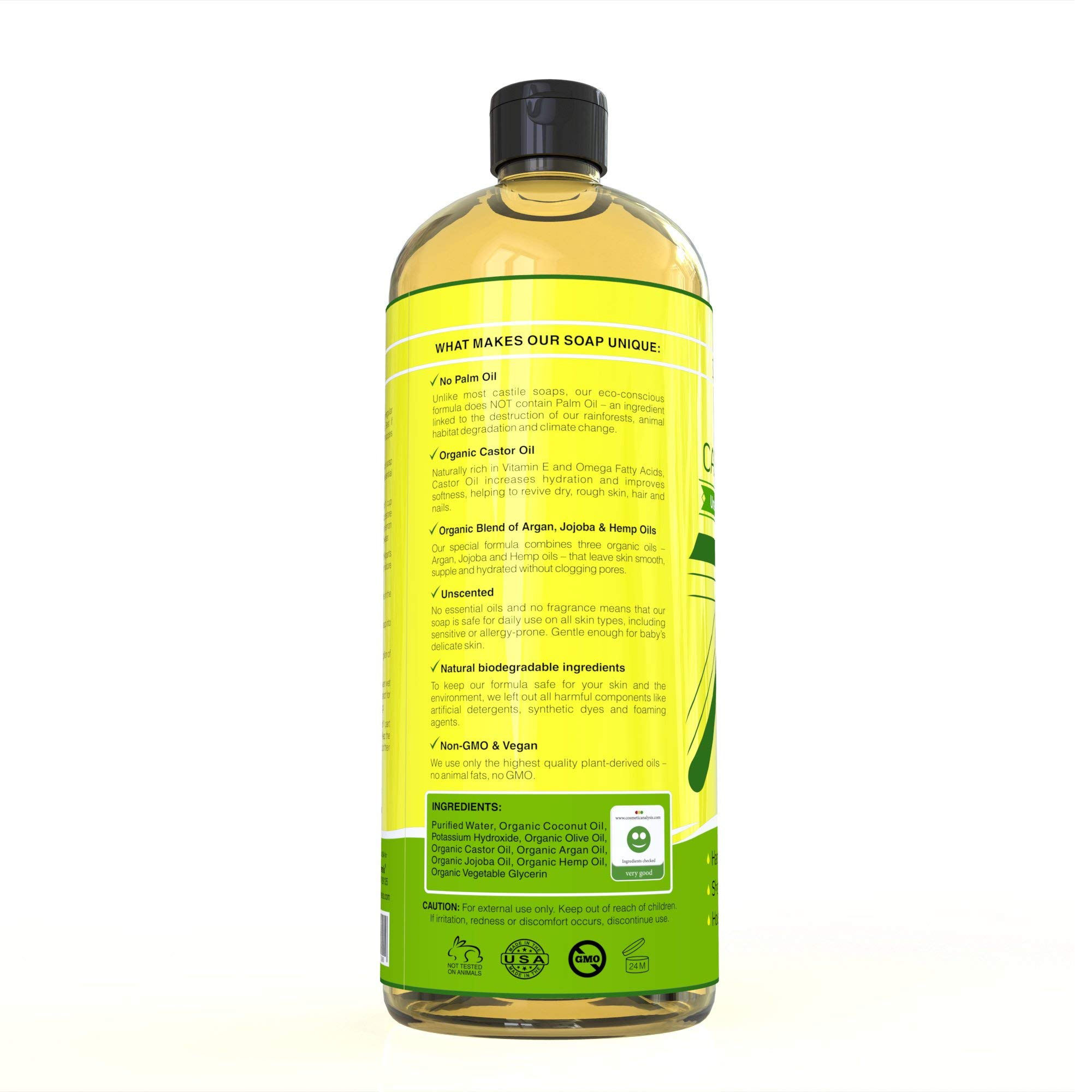 EWG Verified Unscented & Sweet Orange Castile Soap - Gentle Skin Care