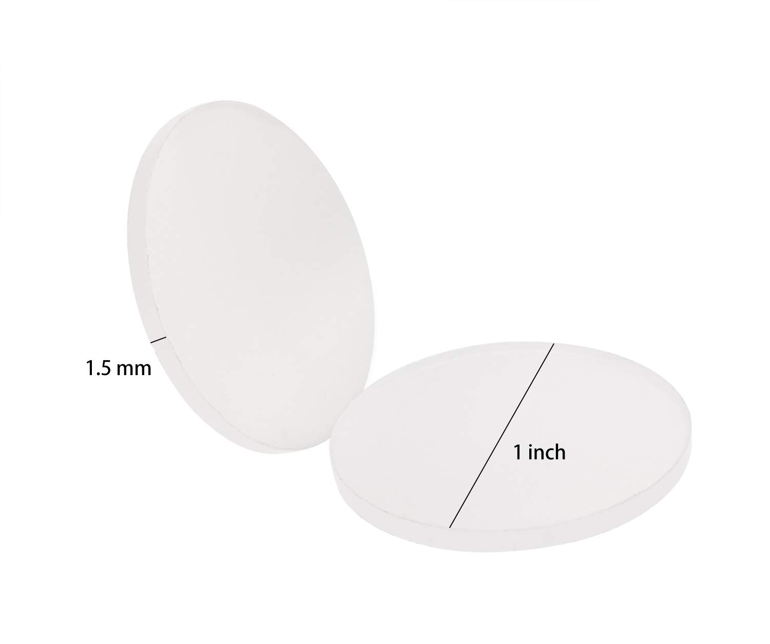 Tupalizy 1 Inch Clear Acrylic Miniature Bases - 25 Pack of 1.5mm Thick Flat Circular Discs for Tabletop Gaming, Terrain Building, Cake Decorating & DIY Crafts - Perfect Game Counters, Mini Stands & Decorative Markers
