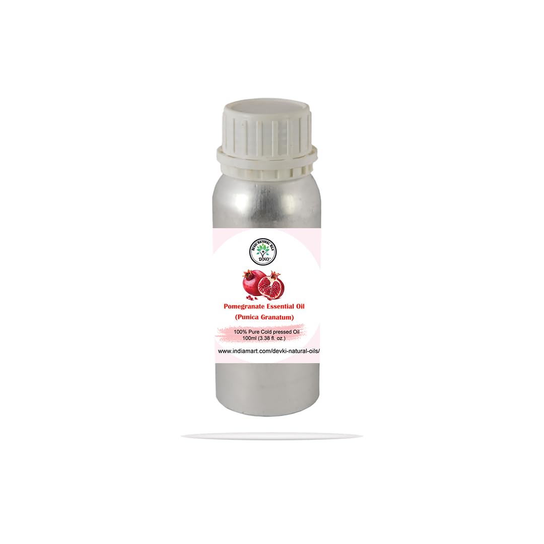 Pure & Natural 100% Undiluted Pomegranate Essential Oil for Skin Care, Hair Care & Aromatherapy - 100ml | Hydrates, Nourishes & Revitalizes Skin & Hair | Perfect for Massage, Diffusers & DIY Beauty Recipes