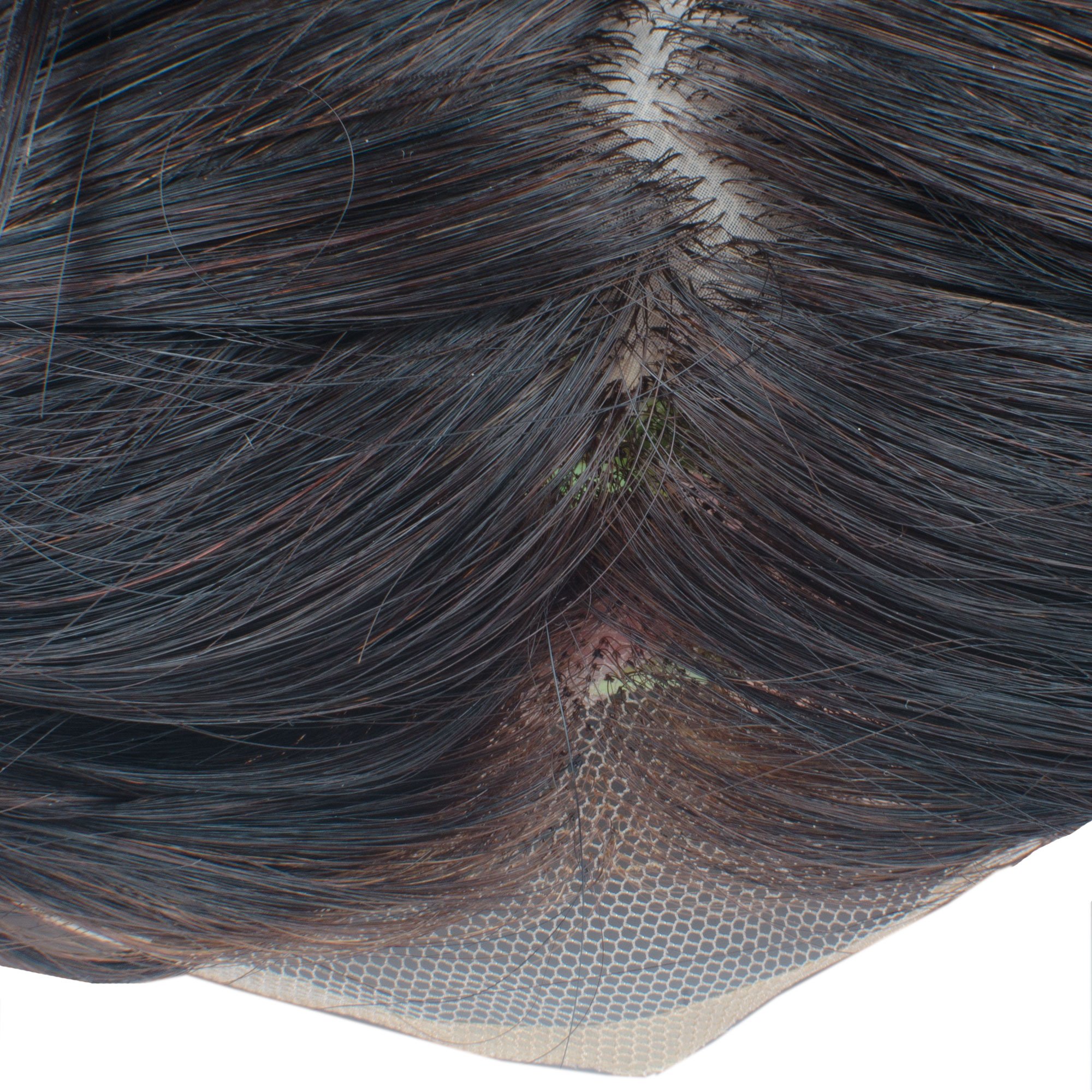 Kabello Mirage Men's Hair Patch 9x7 - Natural Black Toupee for Styling & Confidence