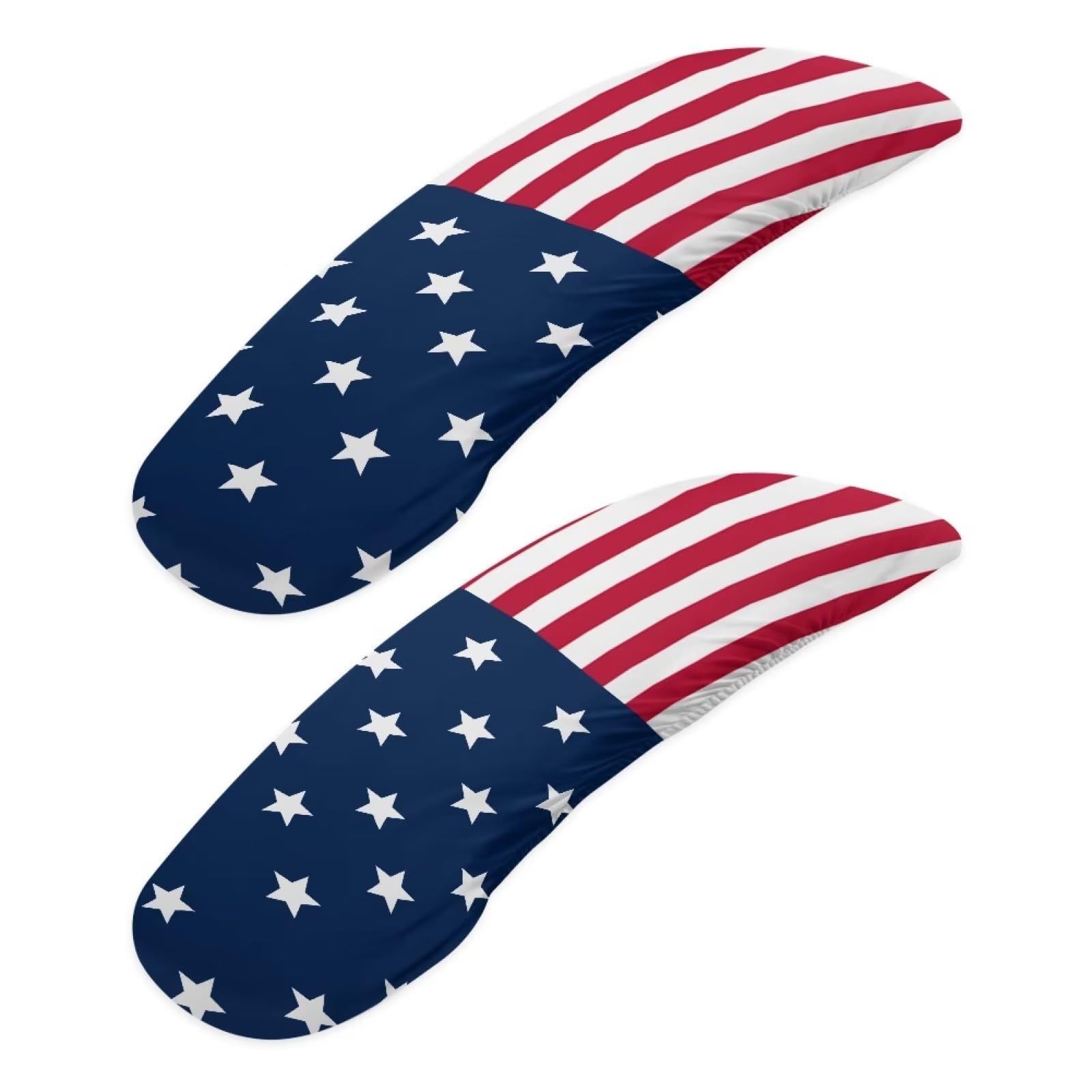 American Flag Chair Armrest Covers - 1 Pair Strong Elastic Slipcovers for Office & Home Chairs | Easy to Clean Armrest Protectors | Perfect for Living Room, Workspace & Gaming Setup