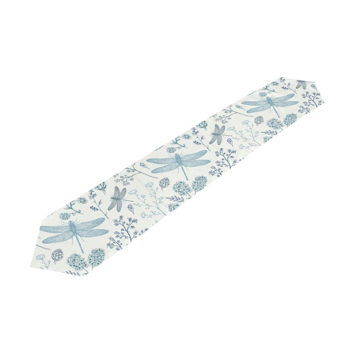 Double-Sided Dragonfly Table Runner 13x90 Inches - Elegant Wedding Party Holiday Dining Table Decor for Kitchen, Home & Everyday Use | Perfect for Festive Gatherings, Dinner Parties & Seasonal Celebrations