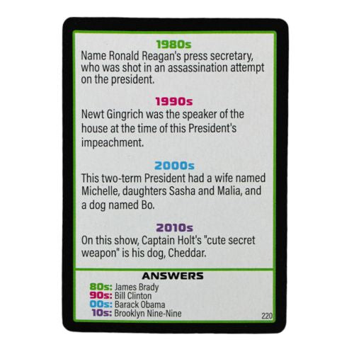 Decades of Trivia Game - Nostalgic Pop Culture Quiz for Family Game Night & Party Entertainment | 1980s, 1990s, 2000s Trivia Cards
