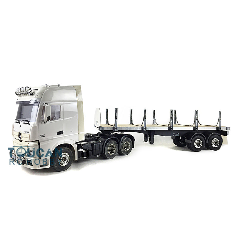 1/14 Scale RC Highline Tractor Truck - 6x4 Remote Controlled Semi Trailer with Flatbed Chassis & DIY Container | Hobby Grade Model for Off-Road Play & Collection