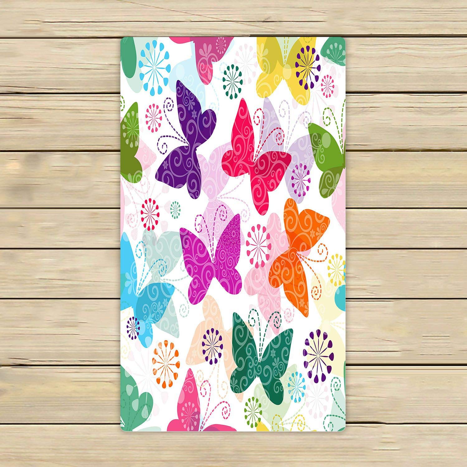 Colorful Transparent Butterfly Beach Towel - 16x28 Inch Soft Quick-Dry Bath Towel for Pool, Spa, Travel & Outdoor Activities | Perfect for Beach, Yoga, Gym & Picnics