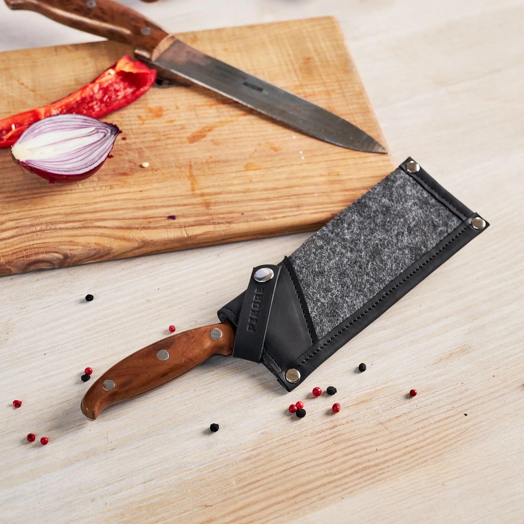 Premium Genuine Leather Knife Cover - Durable & Protective Sheath for Kitchen, Hunting & Outdoor Knives | Perfect for Camping, Cooking & Everyday Use