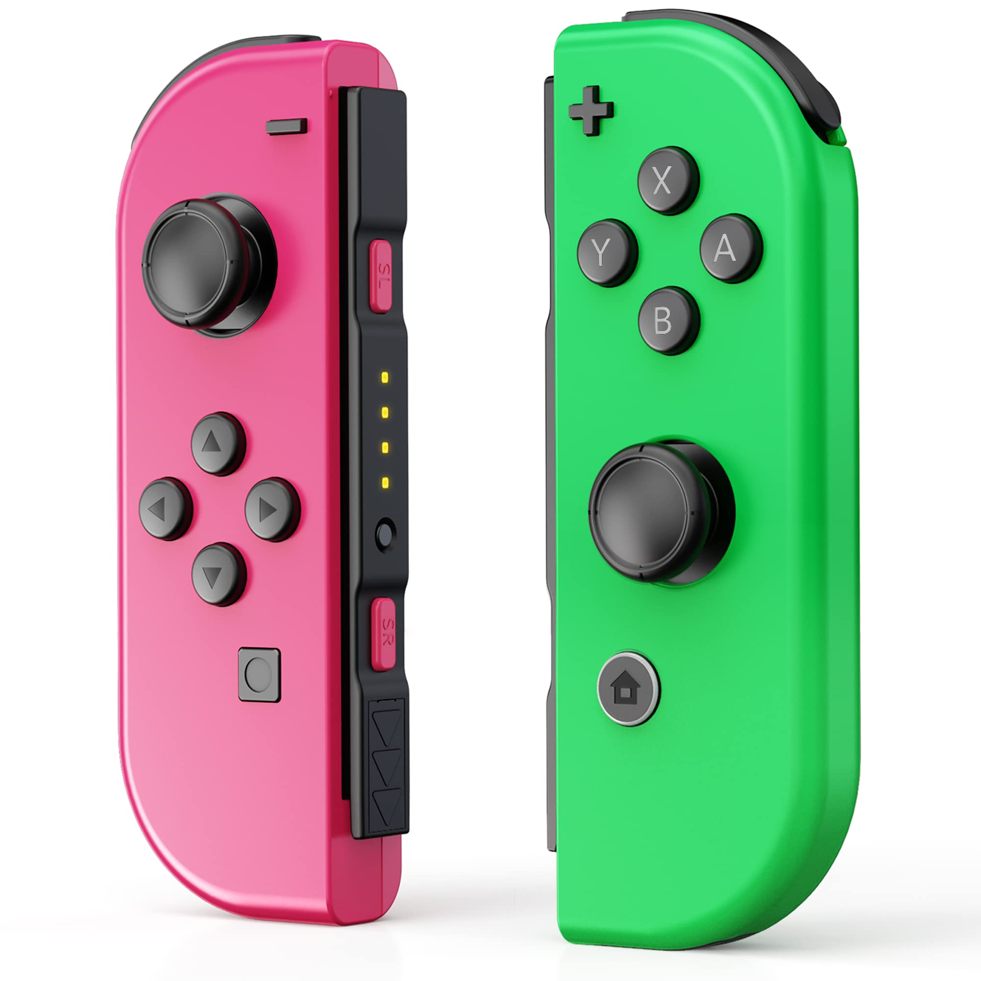 Upgraded Joy Cons for Nintendo Switch - Wireless L/R Controllers Compatible with Switch Sports & All Switch Games | Replacement Joycon with Wake-up & Screenshot Function | Perfect for Multiplayer Gaming & Family Entertainment