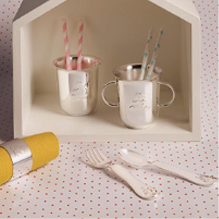 Christofle Charlie Bear Baby Flatware Set - 2-Piece Stainless Steel Silverware for Toddlers | Perfect for First Birthday Gifts & Everyday Mealtime