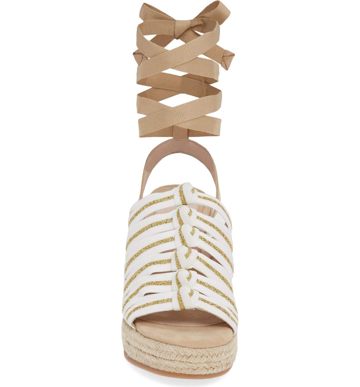 Cecelia New York Serena Off Denim Faded Jeans Espadrille Wedge Platform Sandals for Women - Stylish Summer Casual Shoes for Beach, Party & Everyday Wear