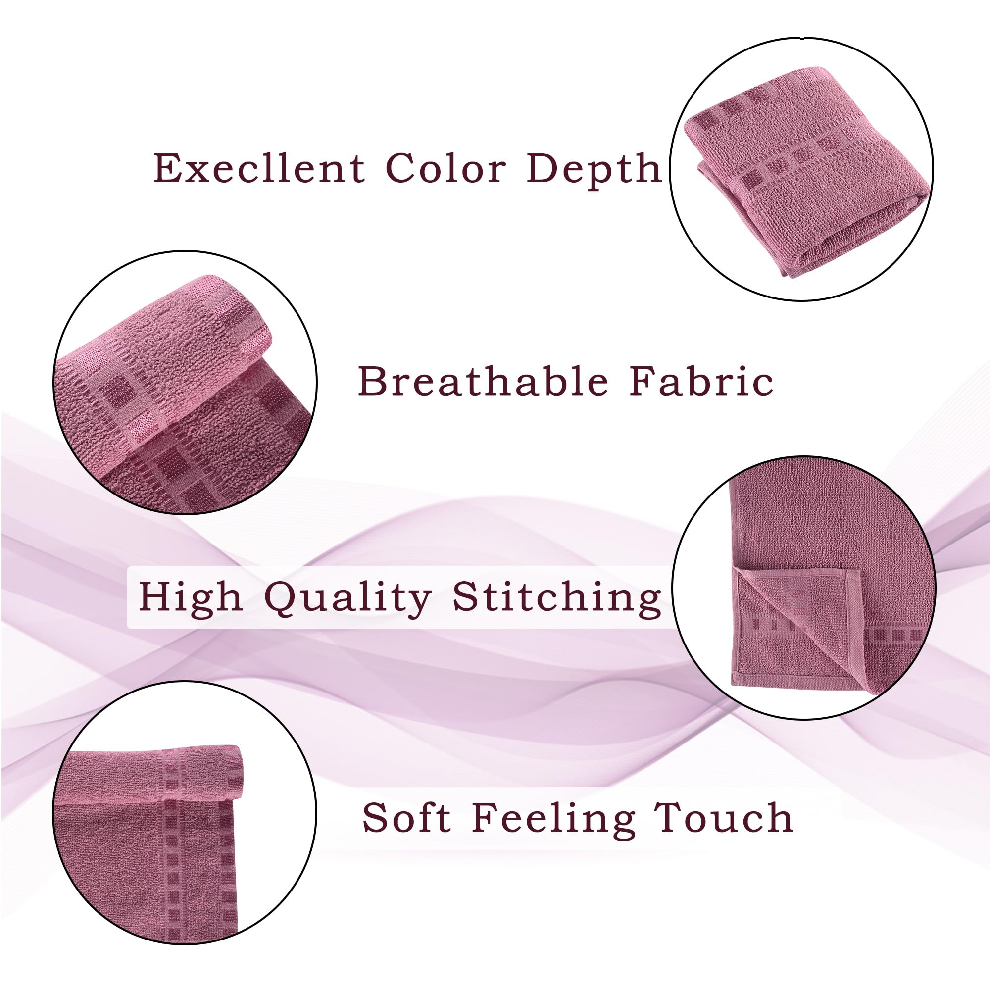Kuber Industries 2-Pack Soft Cotton Hand & Face Towels for Men & Women | Quick-Dry & Machine Washable | Gym Workout Towel, Travel Napkin, Pocket Towel | Pink & Sky Blue | Perfect for Fitness, Yoga, Travel & Daily Use