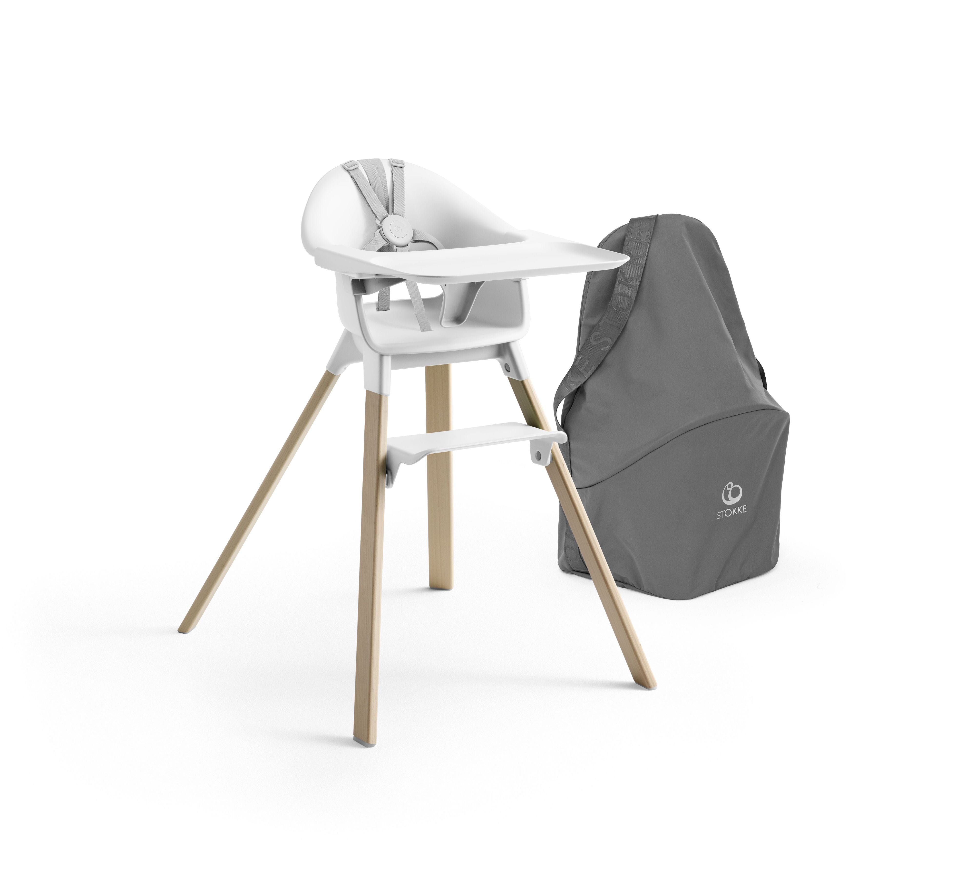 Stokke Clikk High Chair with Travel Bag - Adjustable Baby Feeding Chair for Home & Travel - Perfect for Dining, Weaning & On-the-Go Meals