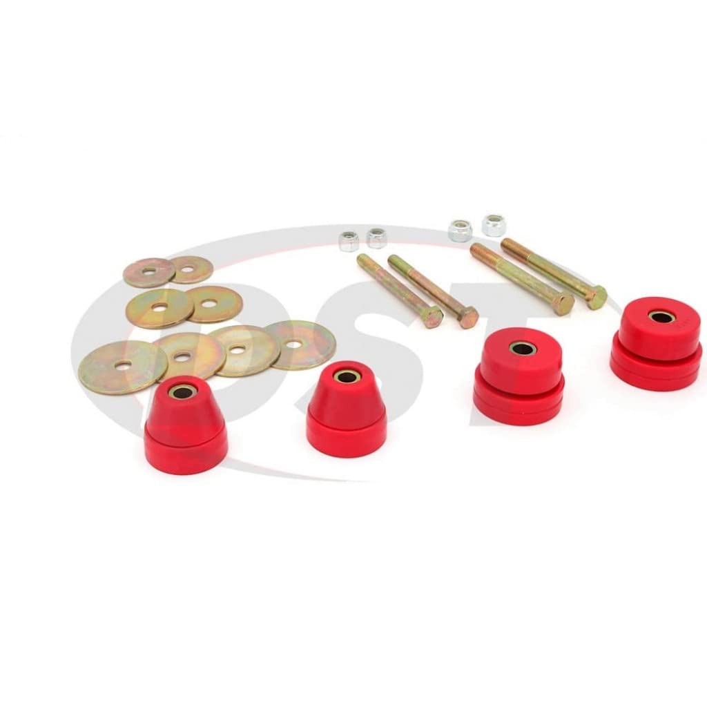 Energy Suspension Red Body Mounts for 1963-1966 Chevy C10 Pickup Truck - 3.4137R - Improve Ride Comfort & Reduce Vibration for Classic Car Restoration
