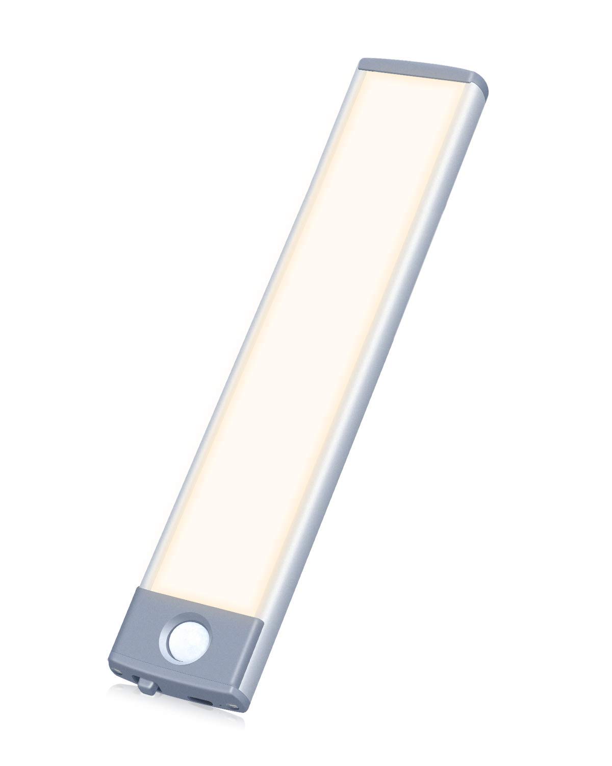 PRIORARE Wireless Motion Sensor LED Under Cabinet Lighting - Rechargeable 30-LED Battery Operated Closet Light for Kitchen, Wardrobe, Pantry | Perfect for Nighttime Safety & Hands-Free Illumination