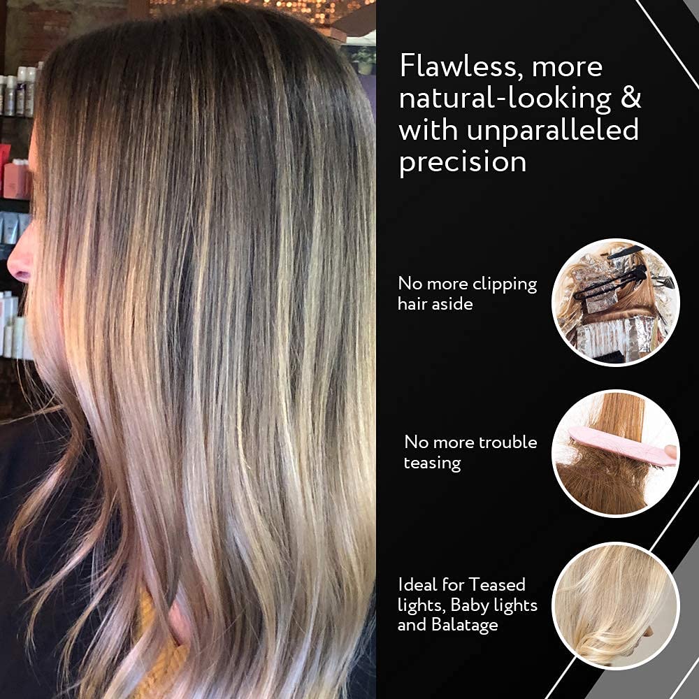 Authentic Cooboard Balayage Board with Teeth | Professional Hair Highlighting Paddle for Salon & Home Use | Easy to Clean, Durable & Lightweight (XXL Black) | Perfect for Balayage, Ombre & Foil Highlights