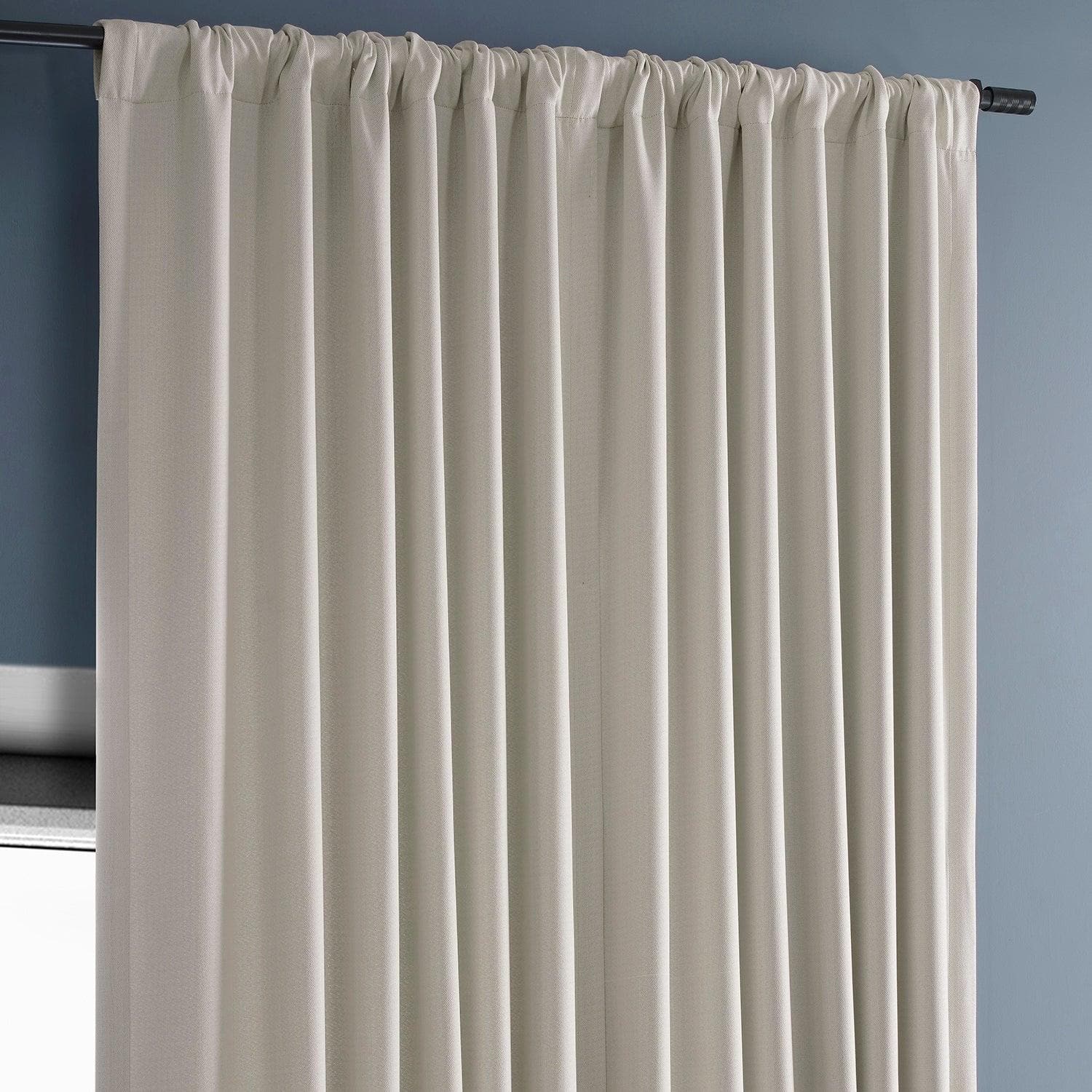 Birch Extra Wide Textured Faux Linen Blackout Curtains - Thermal Insulated Window Drapes for Bedroom, Living Room & Home Theater