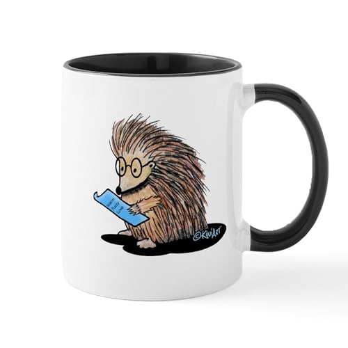 White/Black Inside - Warm Fuzzy Porcupine Mug