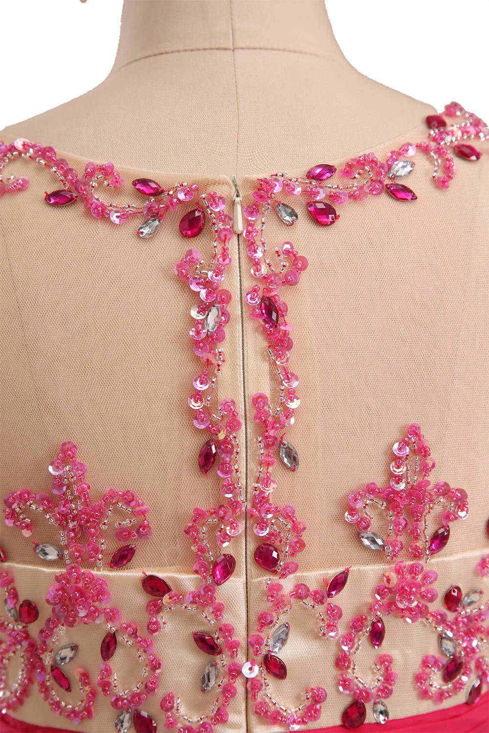 Elegant Sheer Neck Long Prom Dresses for Teen Girls - Perfect for High School Dances, Formal Parties & Special Occasions