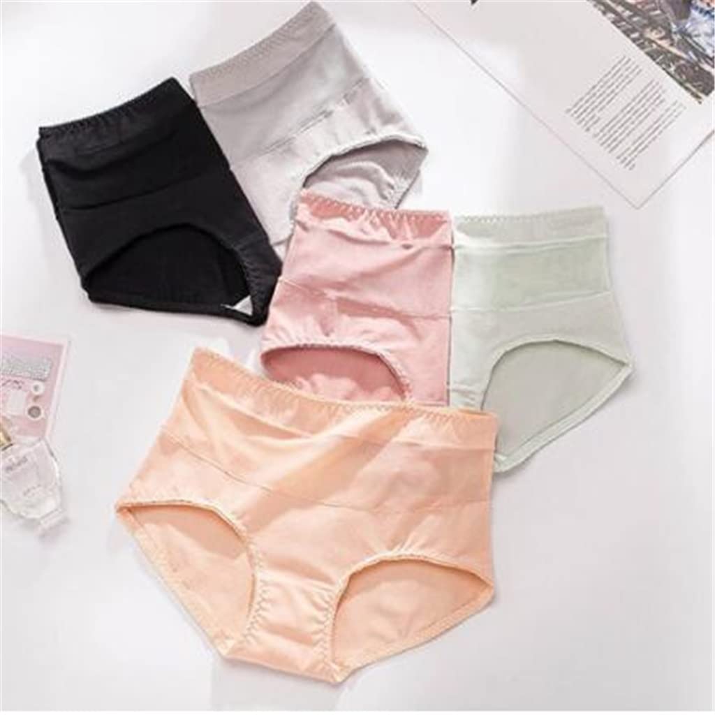 5-Pack Women's Cotton Briefs - Soft Sheer Sexy Underwear Lingerie Panties (Size L, Color A) - Perfect for Daily Wear, Sleepwear & Intimate Moments