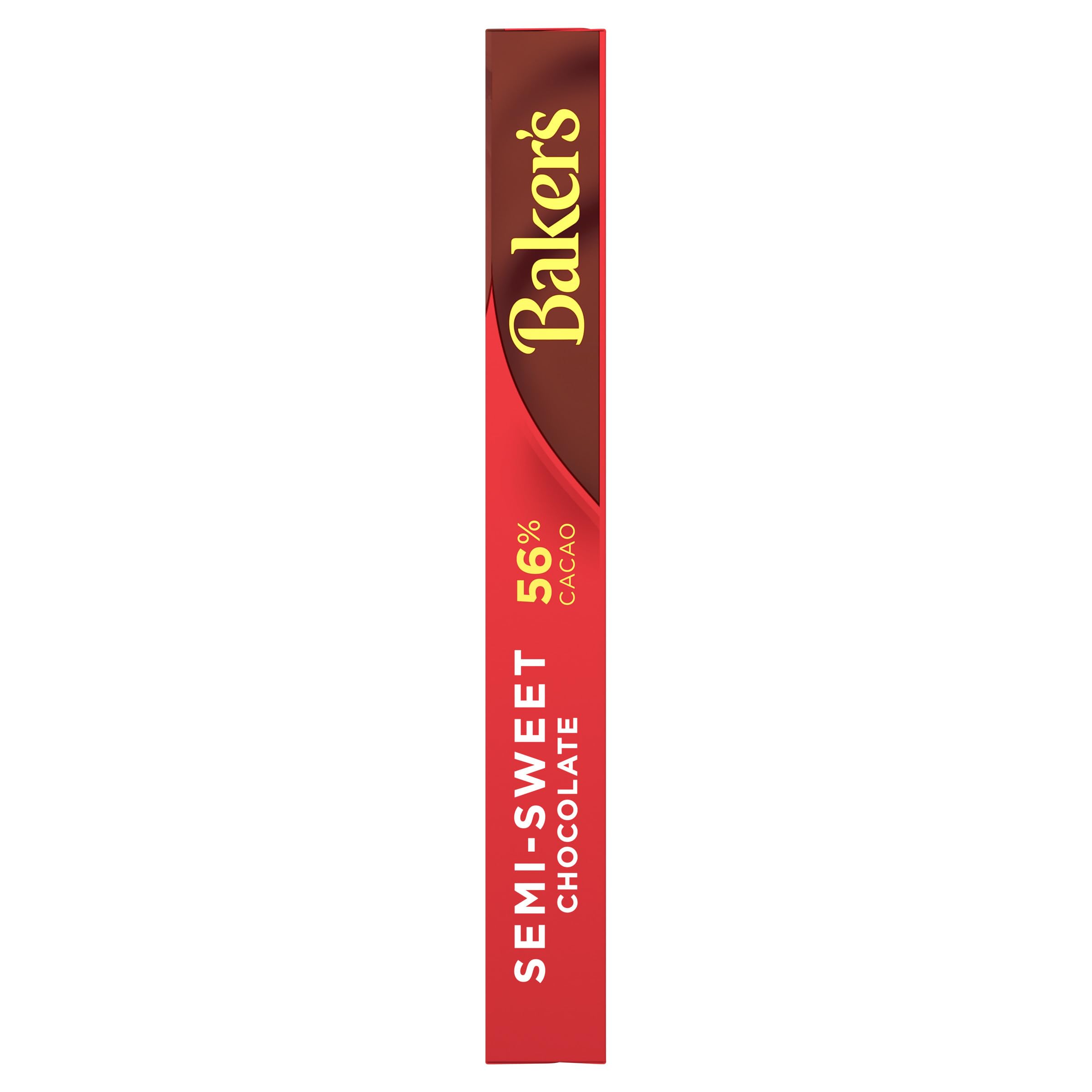 Baker's Premium Semi-Sweet Chocolate Baking Bar - 4 oz (113g) for Baking Cookies, Cakes & Desserts | High-Quality Baking Chocolate for Professional & Home Bakers