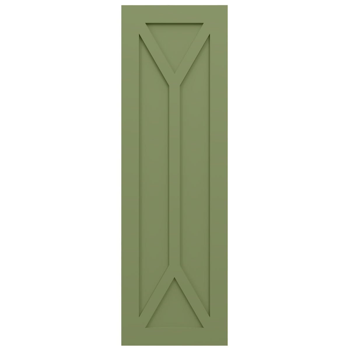 Ekena Millwork TFP001SC12X067MG True Fit PVC San Carlos Mission Style Fixed Mount Shutters - 12