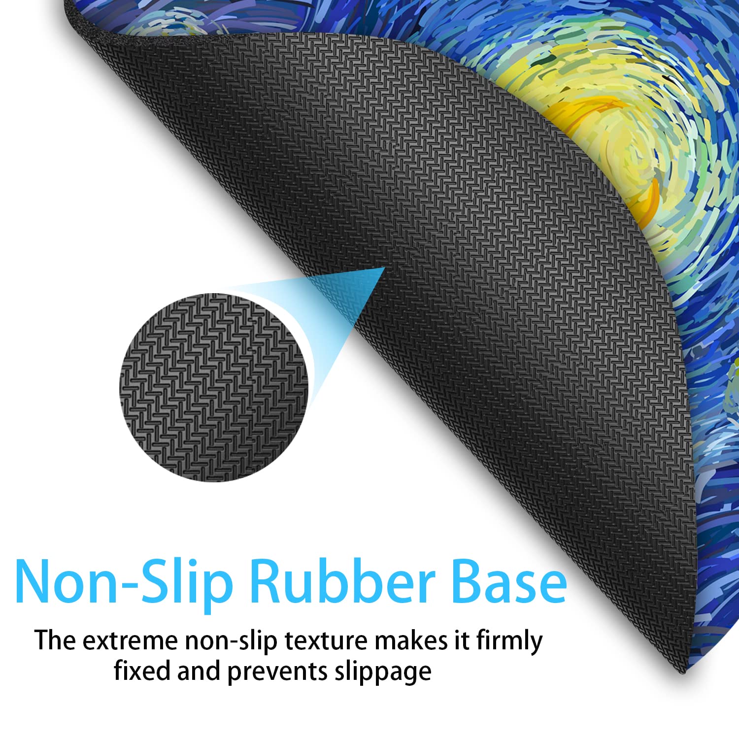 6 x 7 Inch Small Mouse Pad for Laptop - Non-Slip Rubber Base & Waterproof Surface - Perfect for Wireless Mouse, Home Office, and Travel - Abstract Night Sky Design - Ideal for Work Desks, Gaming Setups, and Coffee Shop Use