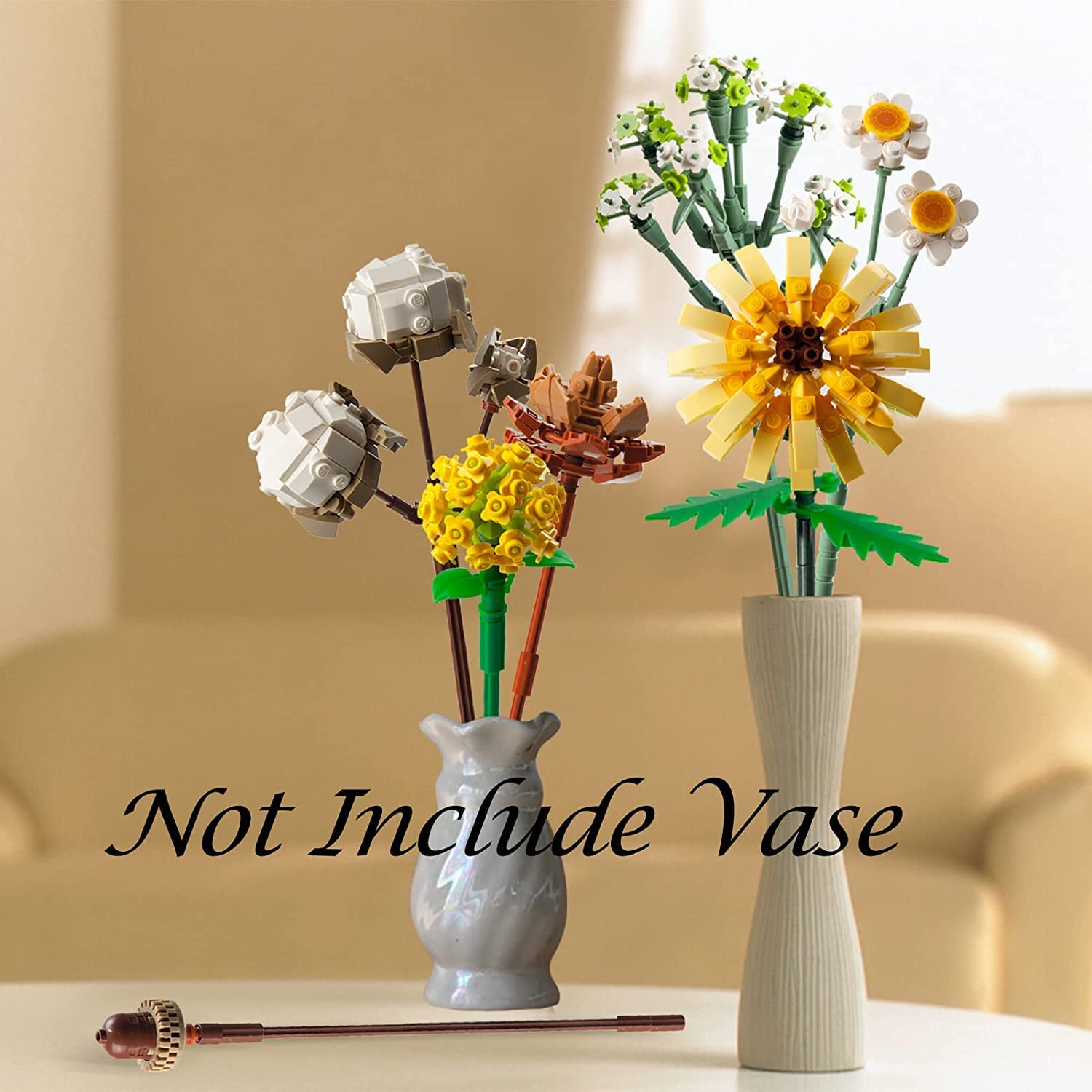 Artificial Flower Building Block Bouquet Kit - 680PCS Botanical Collection for Adults, Compatible with Lego Technic | DIY Home Decor, Gift for Flower Lovers, Creative Building Set for Relaxation