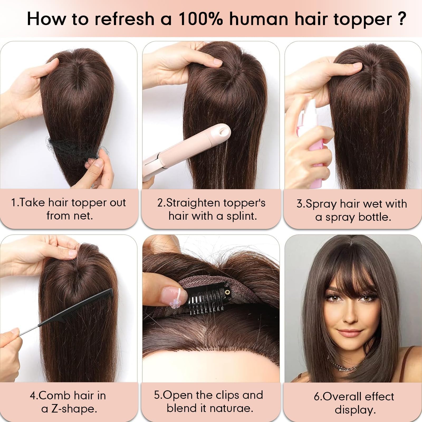 Starluck Women's Real Human Hair Toppers - 5