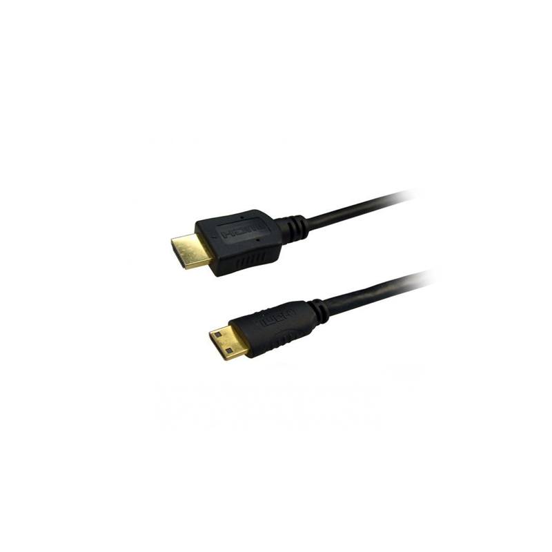 Premium Mini HDMI to HDMI Cable with Ethernet Support (v1.4) - 1M/3.3ft - High Speed 4K 60Hz HDR - for Laptop, Camera, Monitor, TV & Gaming - Durable Gold-Plated Connectors