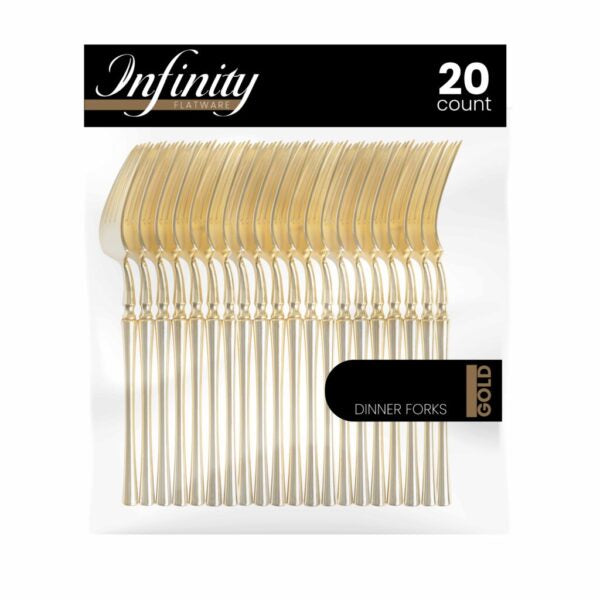 Premium 20-Piece Infinity Collection Gold Flatware Set - Elegant Stainless Steel Cutlery for Dining, Parties & Gifts
