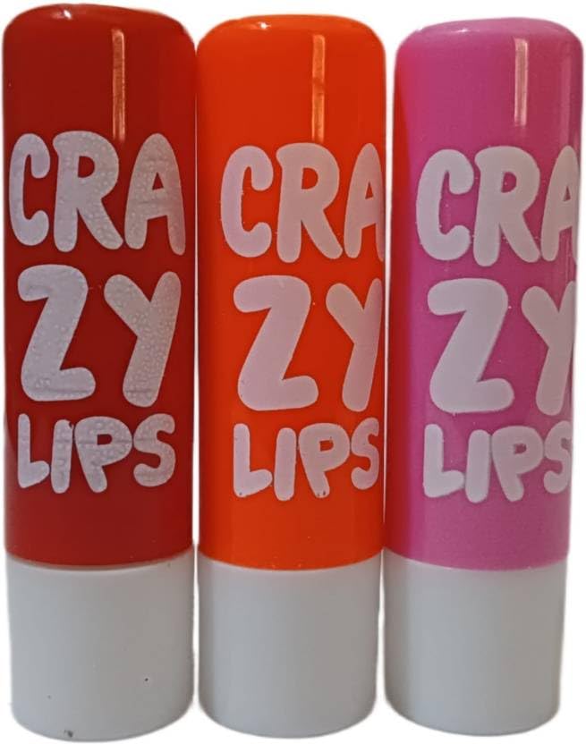 Mabox Crazy Lips Balm - Intensely Hydrating & Plumping Lip Balm for Dry Lips (10g, 3 Pack) | Long-Lasting Moisture, Perfect for Winter Care, Daily Use & Gift Giving