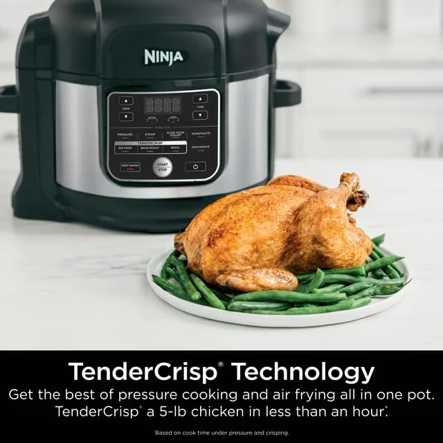 Ninja Foodi OS300 10-in-1 6.5-Quart Pro Pressure Cooker & Air Fryer Multicooker with Cyclonic Grilling Technology - Indoor Grill, 500°F Wide Temperature Range & Smoke Control System - Perfect for Family Dinners, Meal Prep & Healthy Cooking