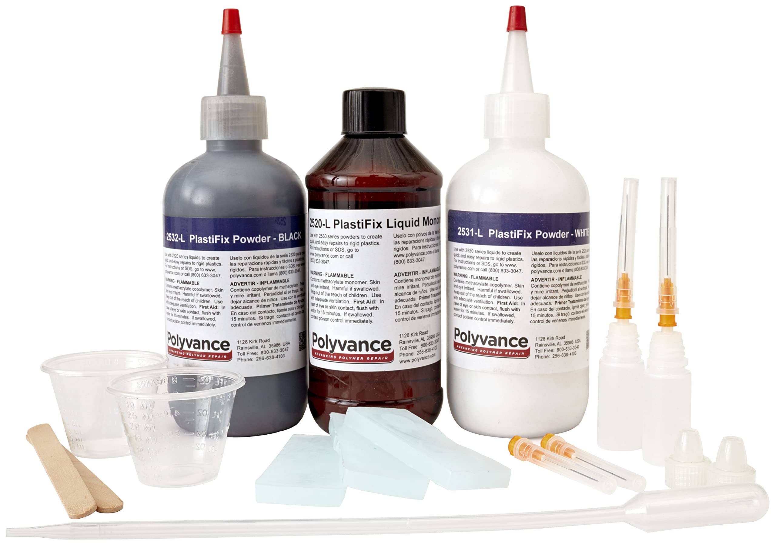 Polyvance PlastiFix Professional Kit - Plastic Repair & Bonding Solution for Automotive, Marine & Household Use