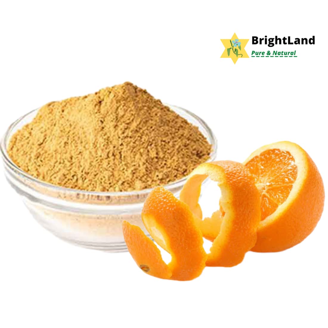 Brightland 100% Pure Orange, Licorice Root, Fuller's Earth & Pomegranate Peel Powder - 4-in-1 Natural Face Pack for Glowing Skin (100g x 4 Pack) | DIY Skincare, Brightening & Exfoliating Treatment