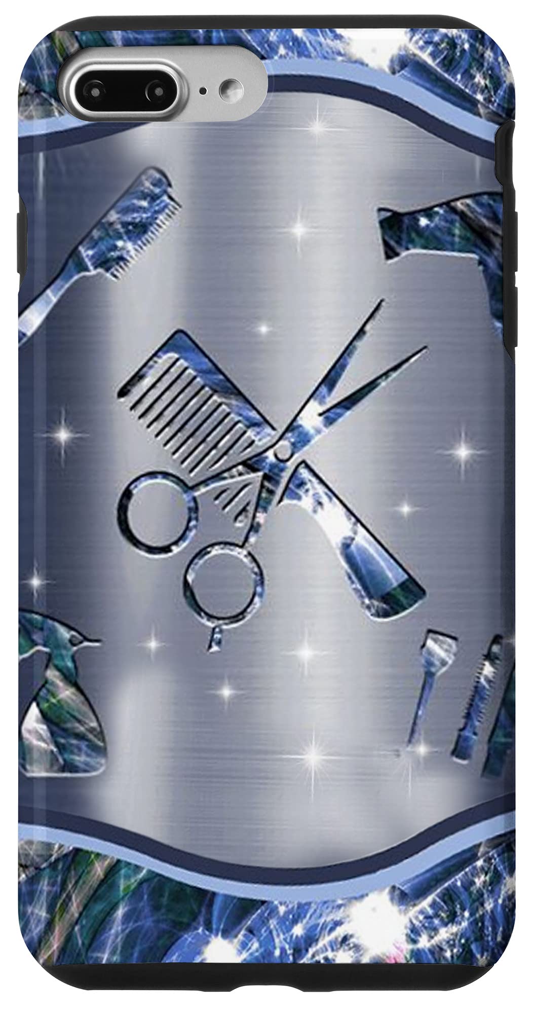 iPhone 7 Plus/8 Plus Diamond PC Hairdresser Case - Professional Barber Tools for Salon & Mobile Stylists - Perfect for Hair Cutting, Styling & Travel Organization