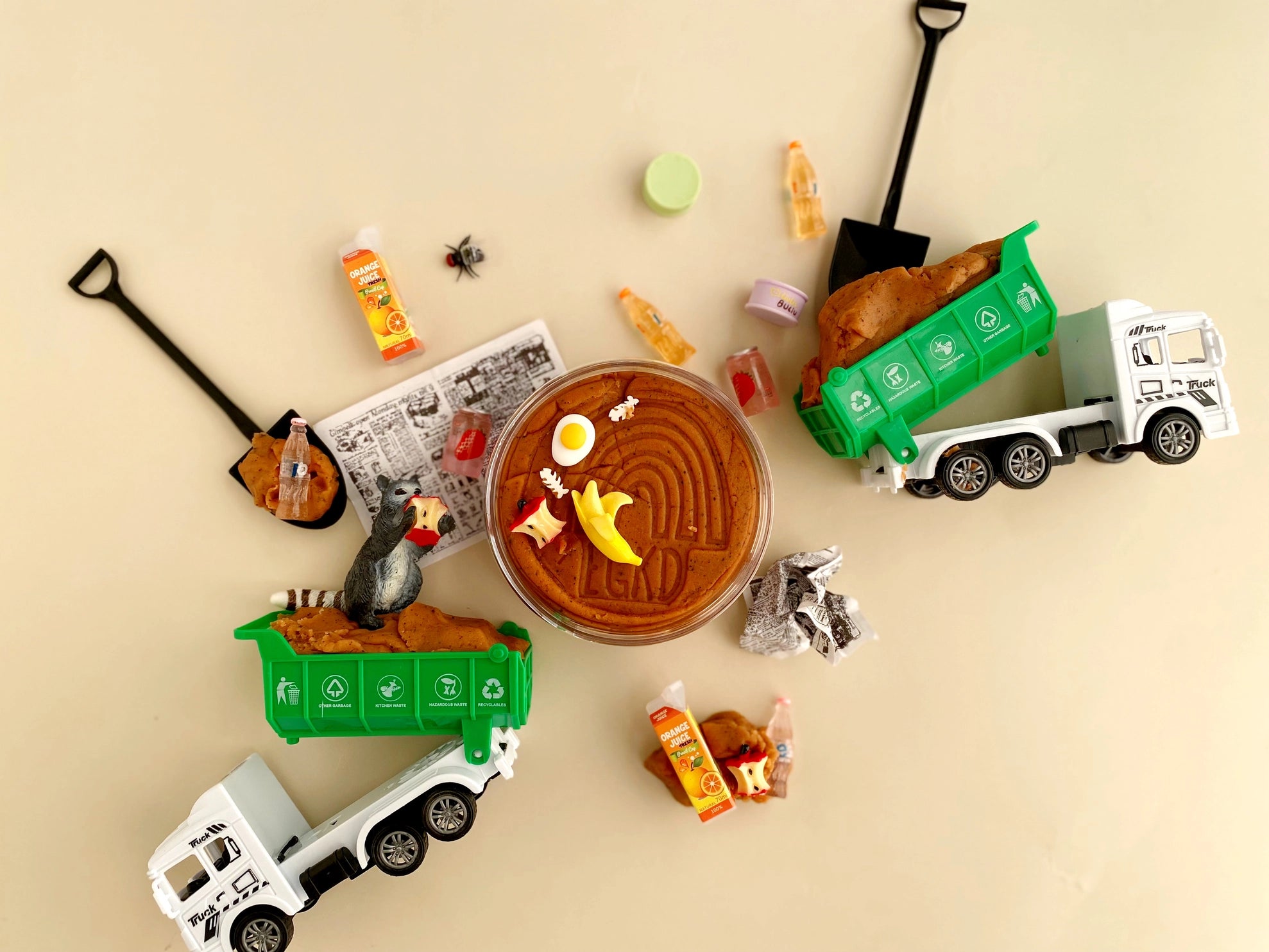 Kiddough Play Kit - Fun & Educational Garbage Truck Toy for Kids | Pretend Play, Learning Activities & Imaginative Play Scenes