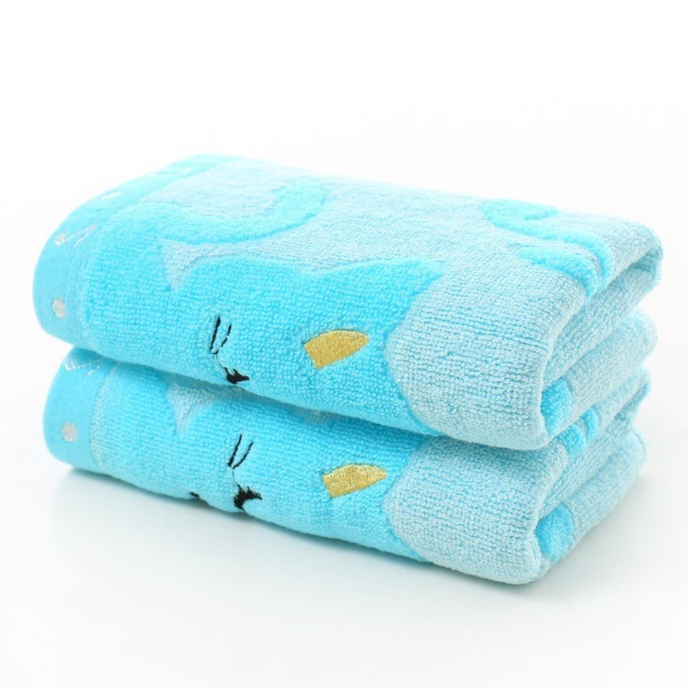 WarmQIQ Soft Absorbent Cat & Musical Note Bath Towels for Kids - Cute Home Shower & Bathing Accessories, Perfect Gift for Cat Lovers