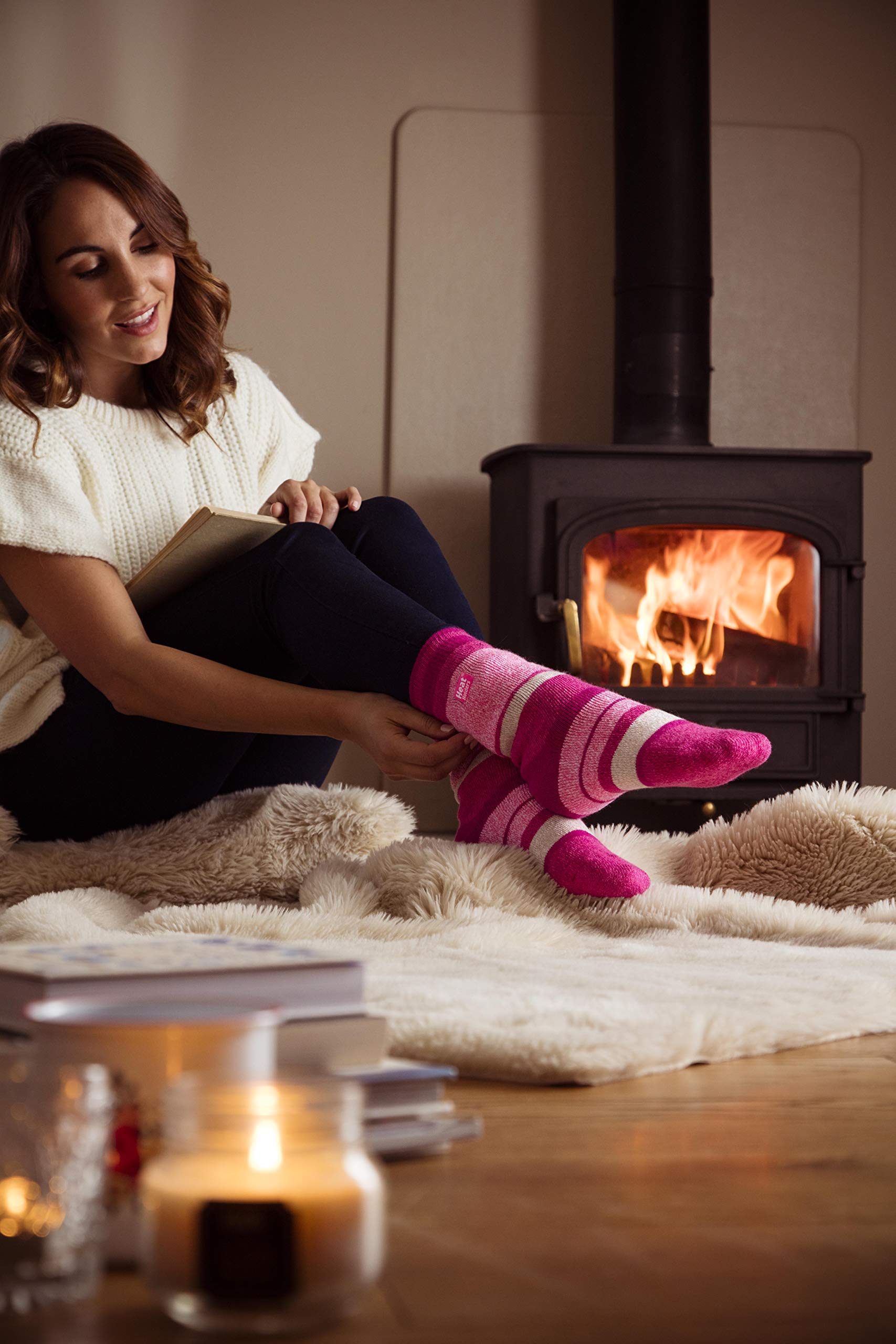 Heat Holders Thermal Socks for Women - Ultra Warm Winter Socks, Original Thermal Lining, US Shoe Sizes - Perfect for Cold Weather, Outdoor Activities & Winter Sports