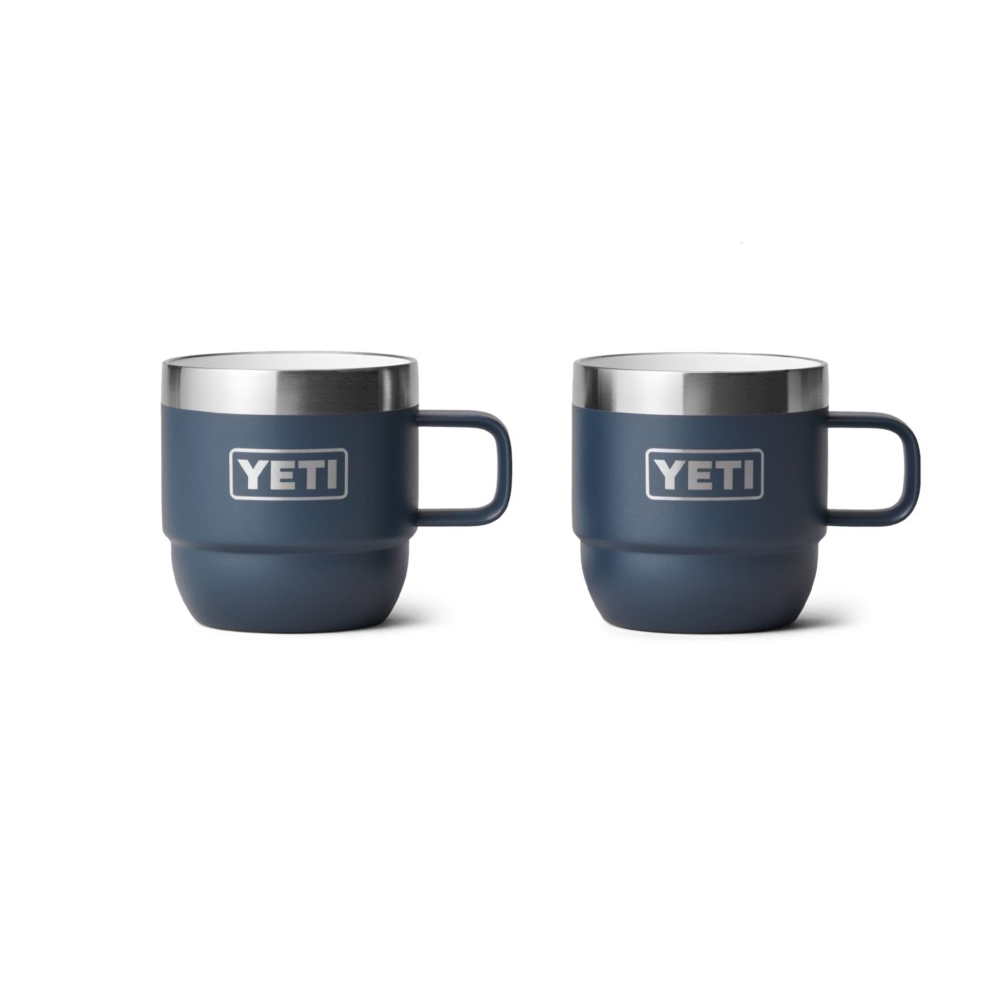 Rambler 6 oz Stackable Mugs (2 Pack) - Insulated Stainless Steel Camping Cups for Coffee, Tea & Outdoor Adventures - Perfect for Hiking, Picnics & Travel