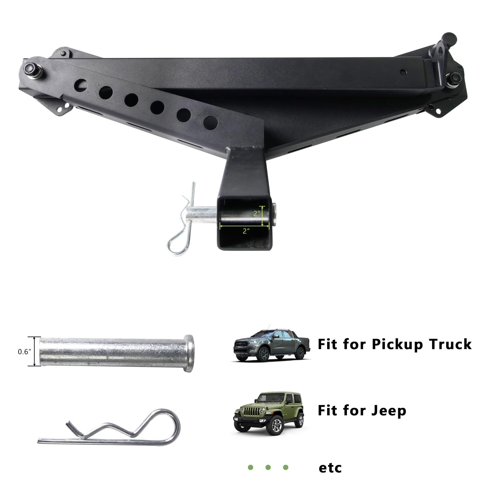 Portable Hammock Hitch Stand Mount - One Piece Design with Parachute Bed for Jeep & Pickup Trucks | Easy Installation | Perfect for Camping, Tailgating & Outdoor Adventures
