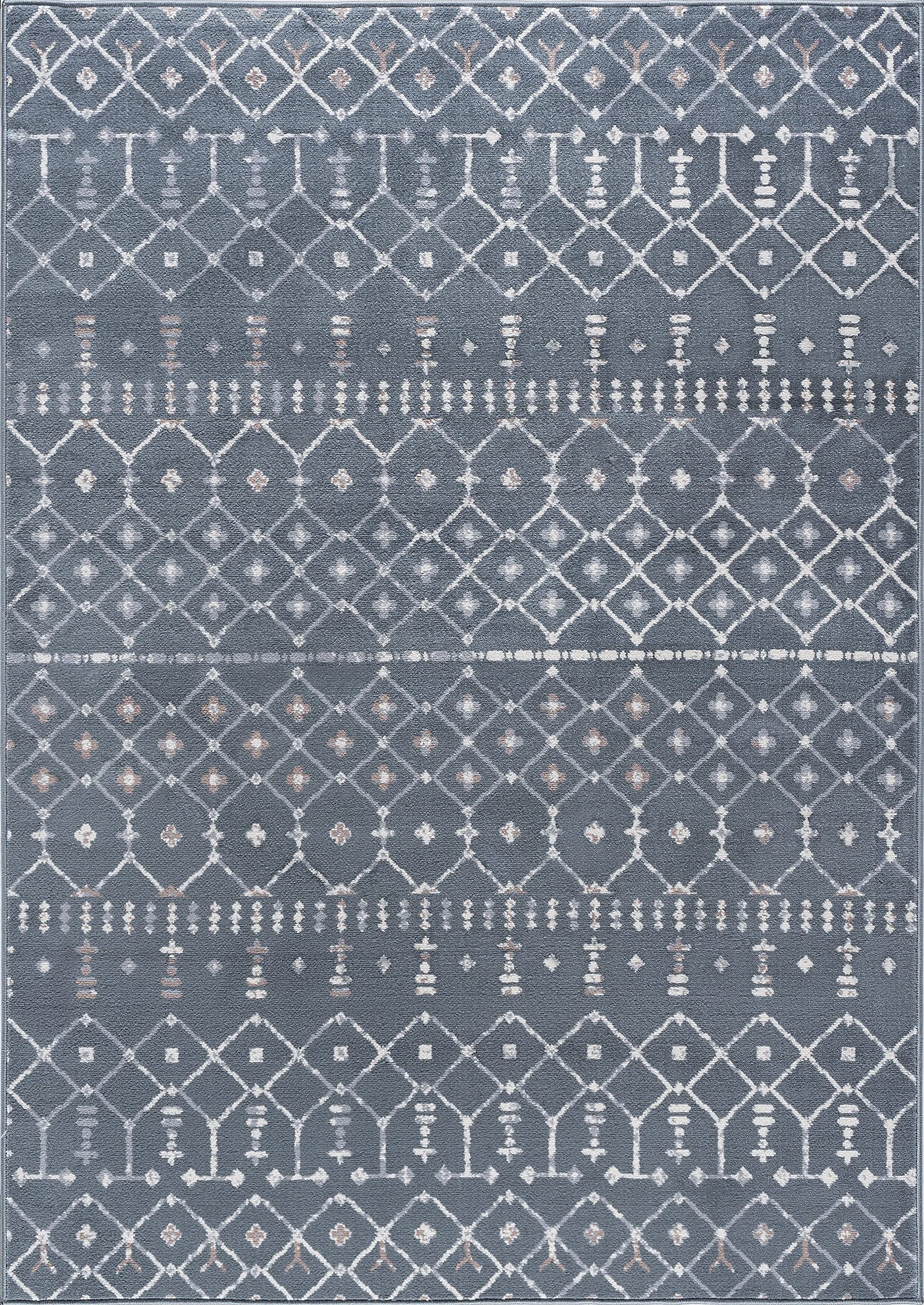 Dark Gray Modern Large 8x10 Area Rug - Soft Contemporary Carpet for Living Room, Bedroom, Dining Room & Entryway - Non-Slip Indoor Floor Mat - Perfect for Home Decor, Office & High Traffic Areas