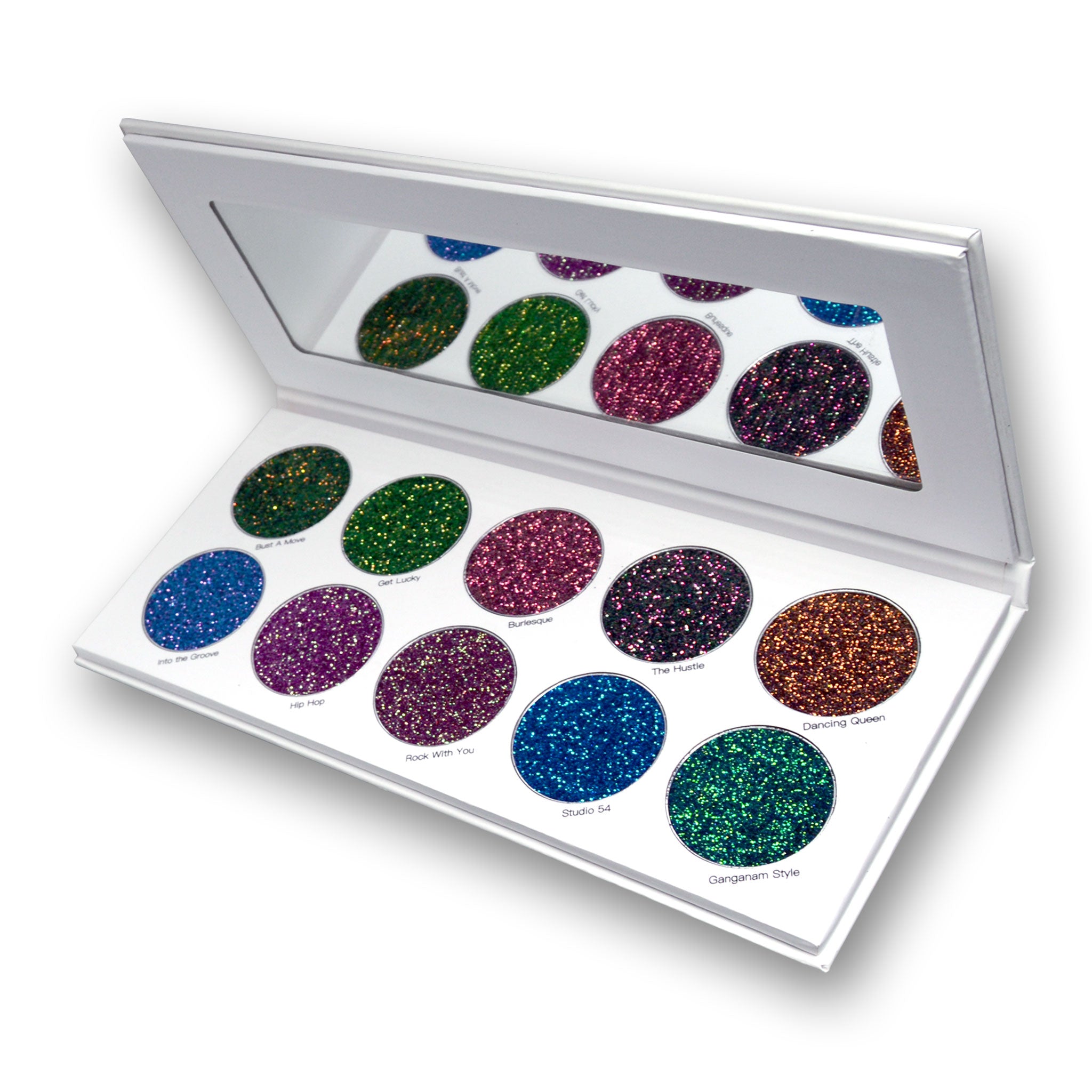 Night Moves Pressed Glitter Palette - Long-Lasting Shimmer Eyeshadow for Party & Evening Makeup | Vegan & Cruelty-Free