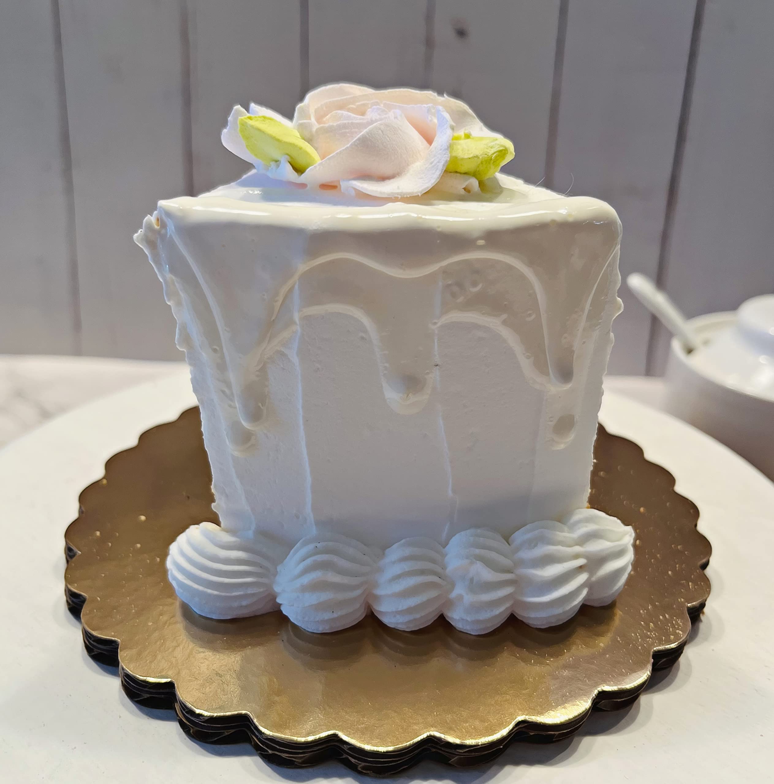 Artificial Fake Cupcakes & Cakes for Display - Faux Wedding Cake Decorations - Pink Slice Piece of Cake for Home, Kitchen & Party Decor - Fake Food Desserts for Table Centerpieces, Photo Props & Display Cakes