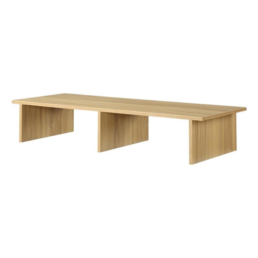 Light Oak TV Stand - Pemberly Row Large Monitor Riser for Living Room & Office